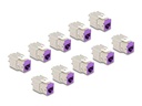 Delock Keystone-Modul RJ45 zu LSA Cat.6A Violett, 10 Stück