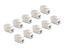Delock Keystone-Modul RJ45 zu LSA Cat.6A Weiss, 10 Stück