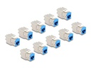 Delock Keystone-Modul RJ45 zu LSA Cat.6A Blau, 10 Stück
