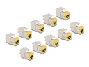 Delock Keystone-Modul RJ45 zu LSA Cat.6A Gelb, 10 Stück