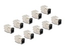 Delock Keystone-Modul RJ45 zu LSA Cat.6A Schwarz, 10 Stück