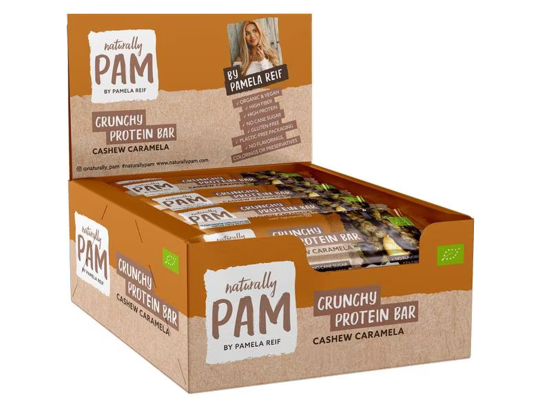 Naturally Pam Riegel Bio Crunchy Protein Cashew Caramel 12 x 30 g