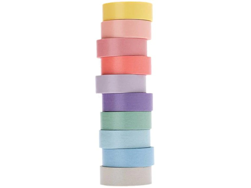 Rico Design Washi Tape Pastell mix  10 Stück Mehrfarbig