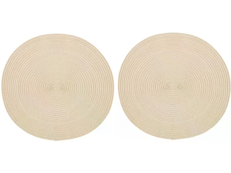 Pichler Tischset Samba Ø 38 cm, 2 Stück, Crème