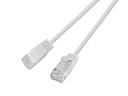 SLIM Slimpatchkabel RJ-45 - RJ-45, Cat 6, UTP, 0.5 m, Weiss