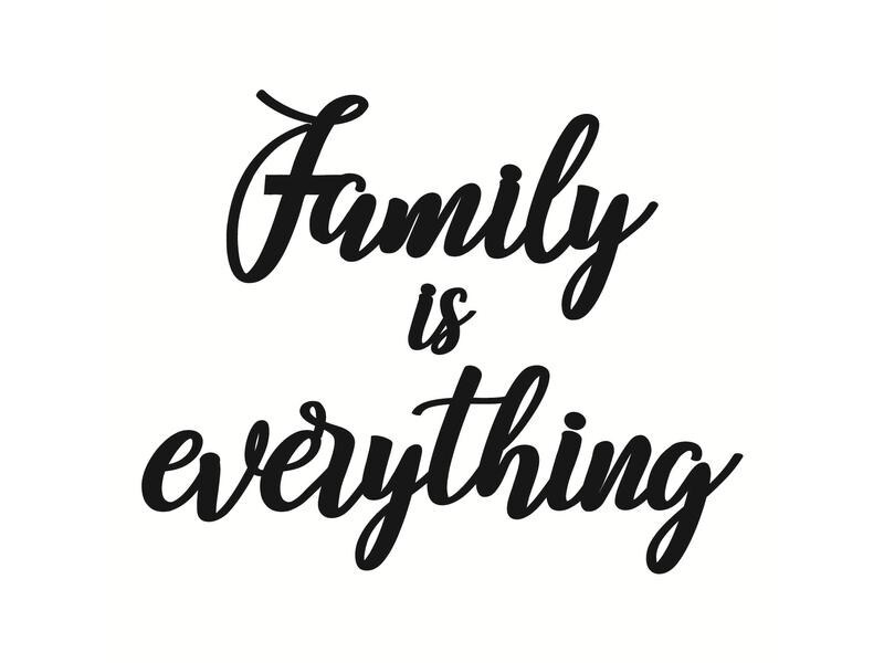 Wallxpert Wanddekoration Family Is Everything Schwarz
