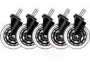 DELTACO Ersatzrollen Casters Schwarz