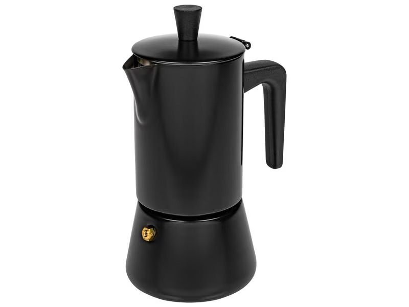 FURBER Espressokocher Chicchi 4 Tassen, Schwarz