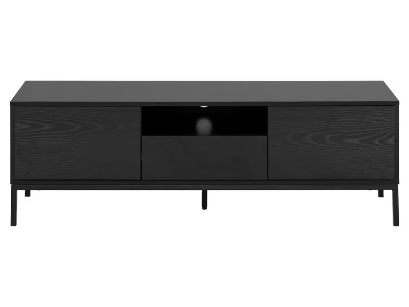 AC Design Kommode Seaford 140 x 40 x 45 cm, Schwarz