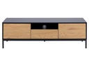 AC Design Kommode Seaford 140 x 40 x 45 cm, Nature/Schwarz