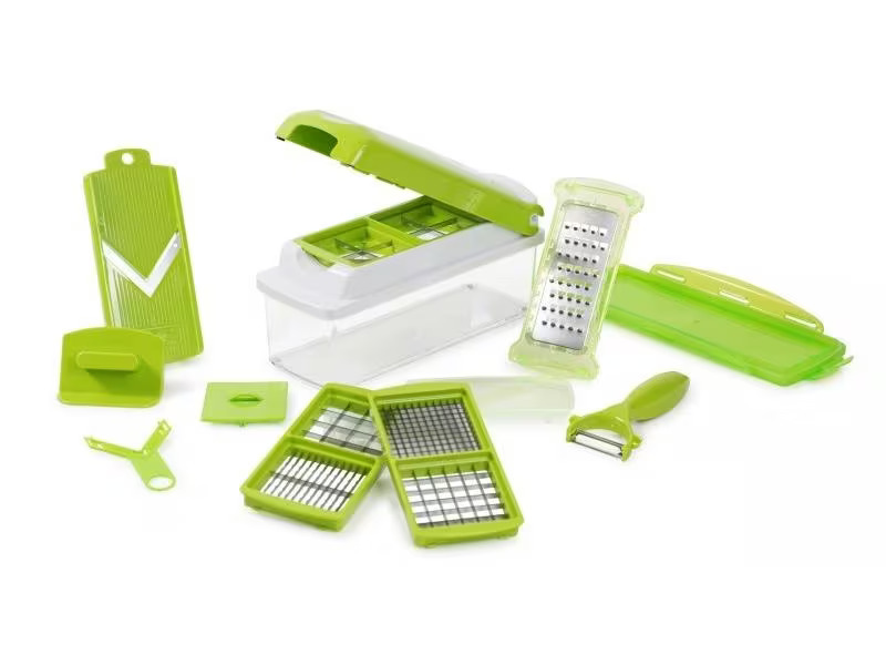 Genius Gemüseschneider Genius Nicer Dicer Plus 13-teilig, Grün