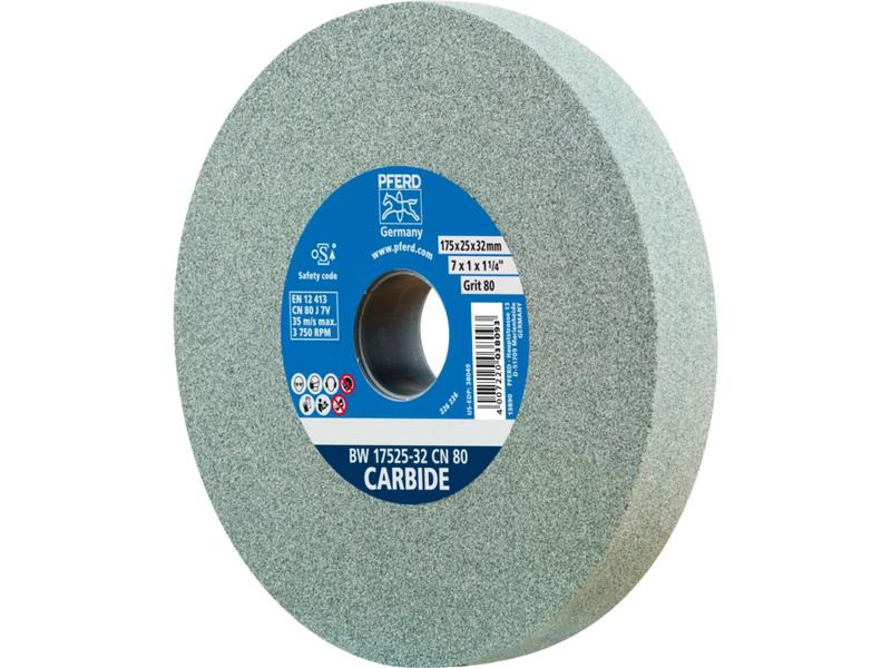 Pferd Schleifbockscheiben Ø 175 x 25 mm Bohrung-Ø 32 mm SiC80