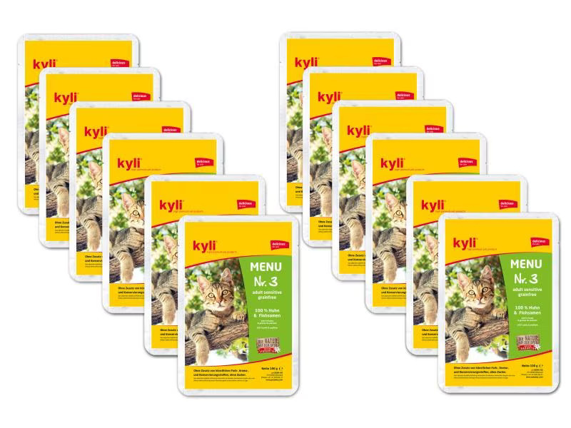 kyli Nassfutter Adult Sensitive, Menu Nr. 3, 12 x 100 g