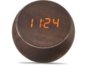Gingko Digitalwecker Tumbler Click Clock Braun