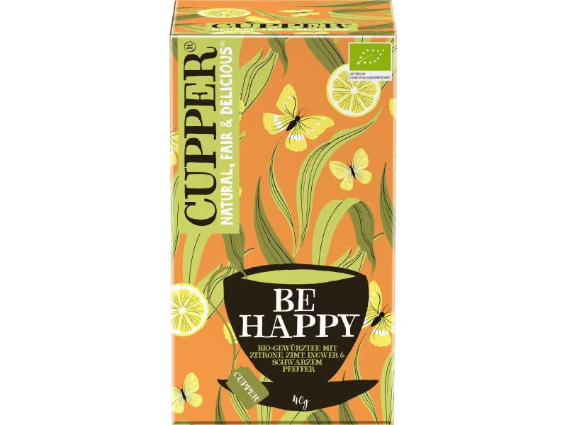 Cupper Teebeutel Bio Be Happy Gewürztee 20 x 2 g