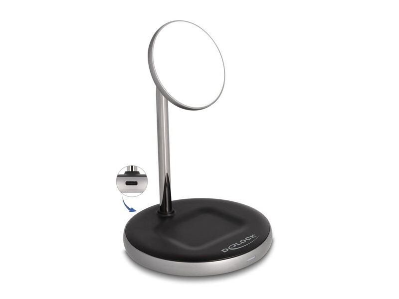 Delock Wireless Charger 2 in 1 mit 5 W / 7.5 W / 10 W / 15 W – Qi