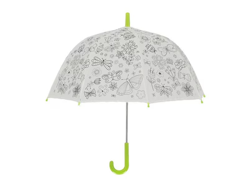 Esschert Design Bastelset Schirm Blumen zum bemalen Grün/Weiss