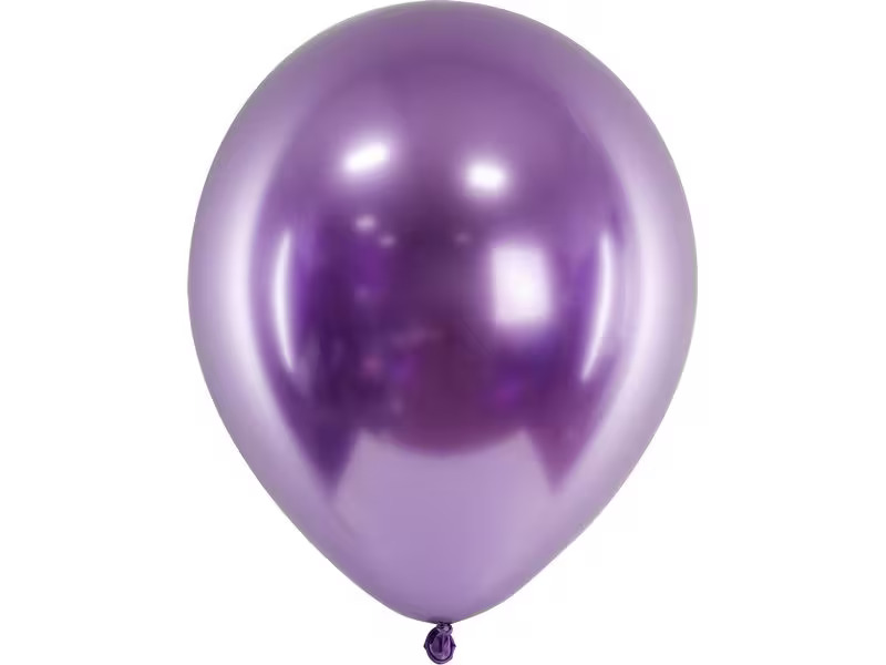 Partydeco Luftballon Uni Glossy 10 Stück, Lila, Ø 30 cm