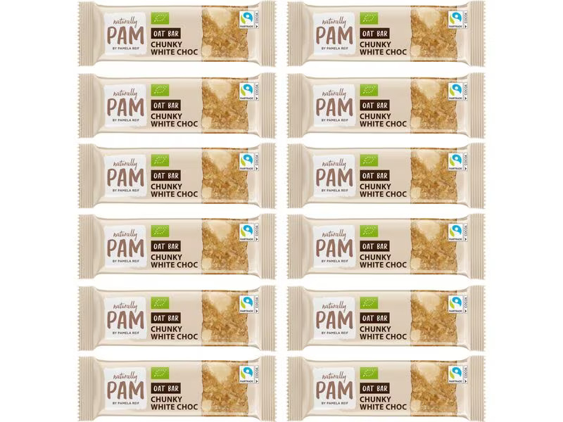 Naturally Pam Riegel Bio Oat Bar – Chunky White Choc 12 x 40 g