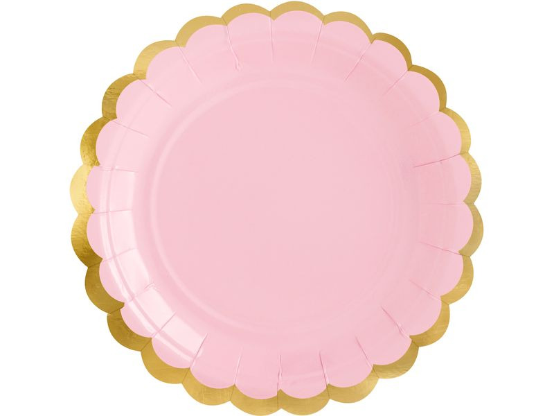 Partydeco Einwegteller Rosa, 18 cm, 6 Stück