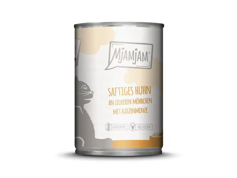 Mjamjam Nassfutter Dose Huhn &amp; Mörchen, 400 g