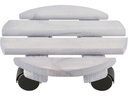 Esschert Design Rolleruntersetzer Rund S Grau/Schwarz