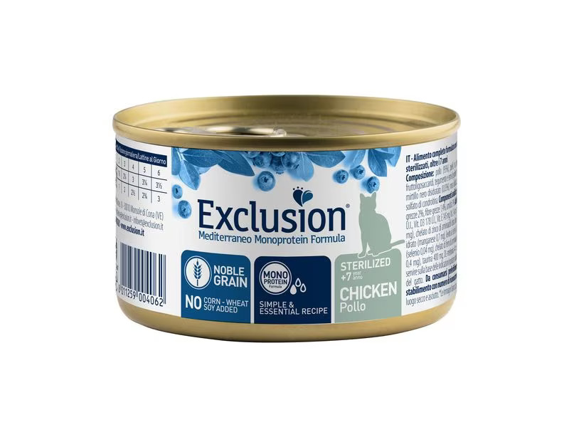 Exclusion Nassfutter Sterilized Senior +7 Chicken, 85 g