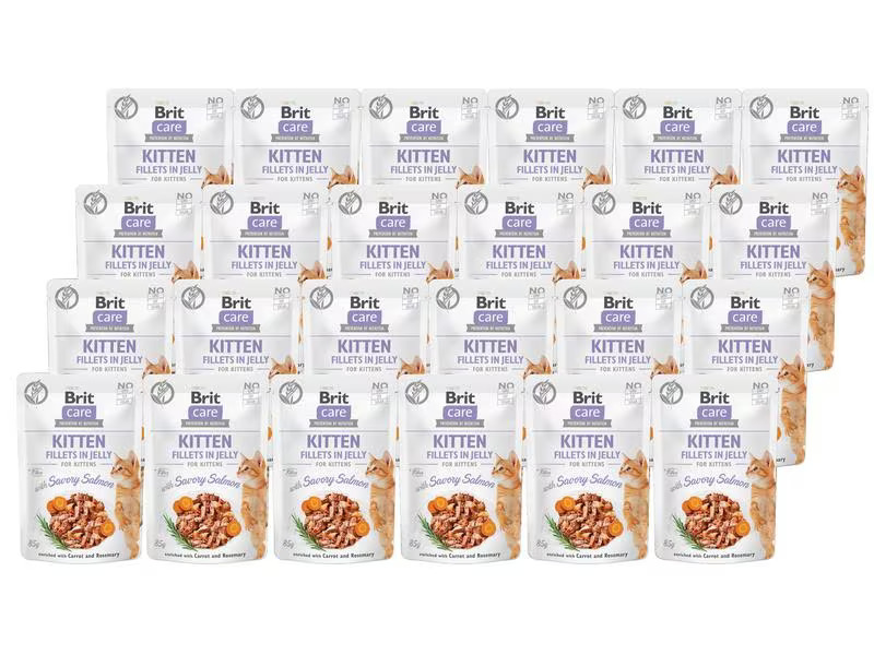 Brit Nassfutter Care Fillets Gelée Kitten Lachs, 24 x 85 g