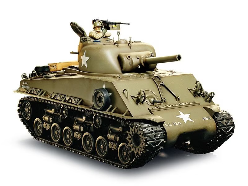 Tamiya Panzer M4 Sherman 105 mm Howitzer Full-Option Bausatz, 1:16