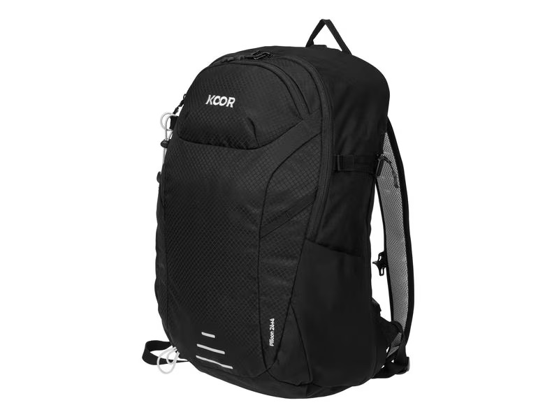 KOOR Wanderrucksack Pilloon 24 + 4 l, Schwarz