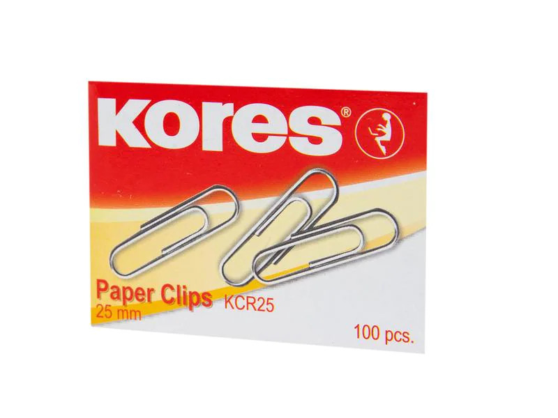Kores Büroklammer KCR 25 mm, 100 Stück