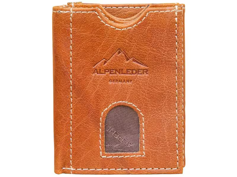 Alpenleder Portemonnaie Pocket Cognac