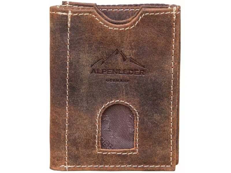 Alpenleder Portemonnaie Pocket Old Havanna