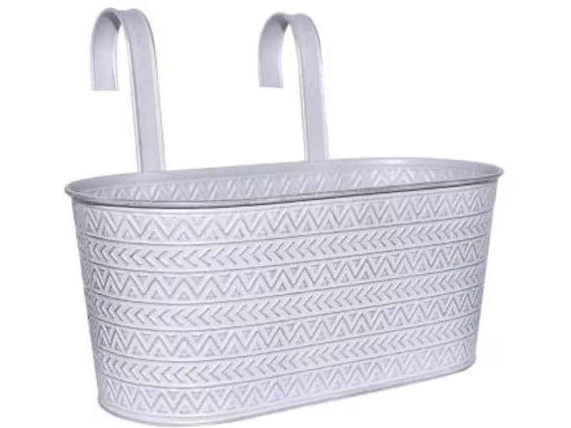 Dameco Übertopf Oval mit 2 Haken Grau