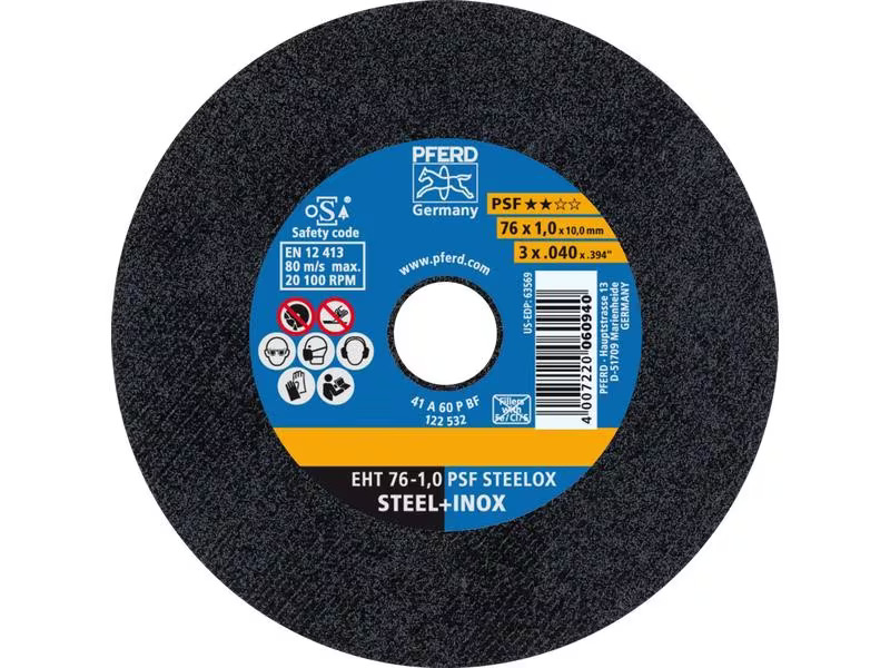 Pferd Trennscheibe EHT 76 x 1.0 x 10 mm gerade
