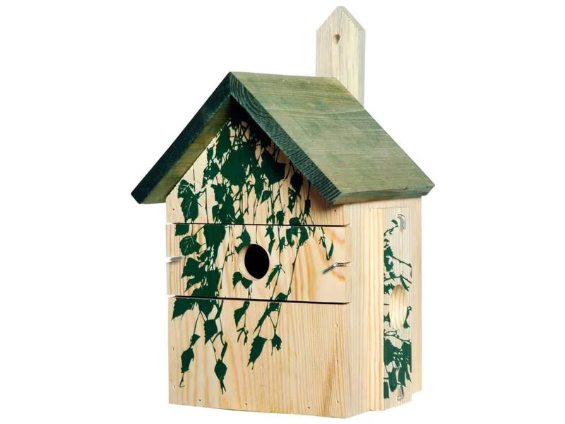 dobar Nistkasten Camouflage Birke, 17.5 x 17 x 33 cm, Holz