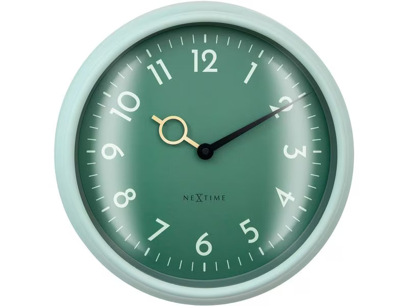 NeXtime Wanduhr Golden Hour Ø 30.5 cm, Blaugrün