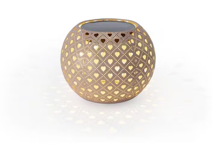 STT Windlicht Solar Antic Globe Heart Ø 22 cm, Lila
