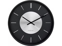 NeXtime Wanduhr Retro II Ø 25 cm, Schwarz/Silber