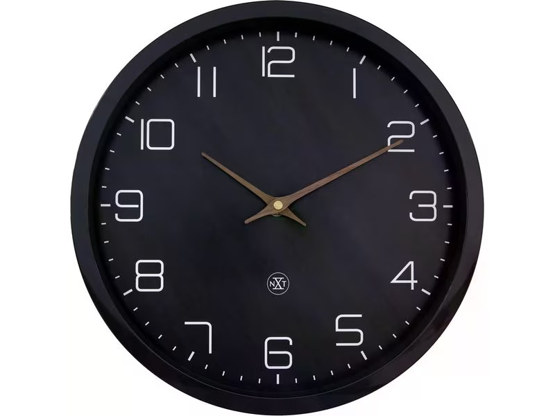 NeXtime Wanduhr Eco Ø 30 cm, Schwarz