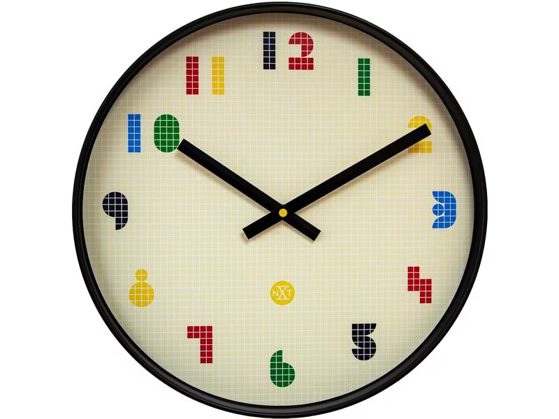 NeXtime Wanduhr Bit Ø 35 cm, Mehrfarbig