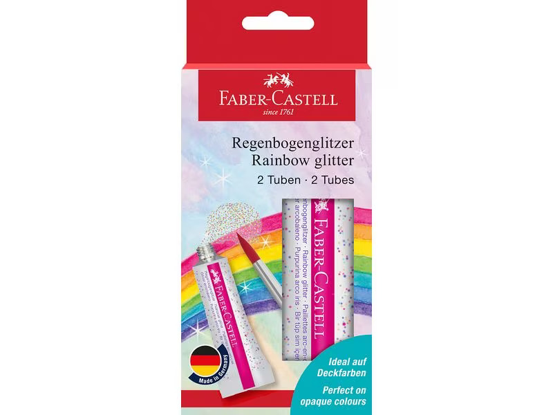 Faber-Castell Glitterpaste Regenbogen 2 Täubchen je 12 ml