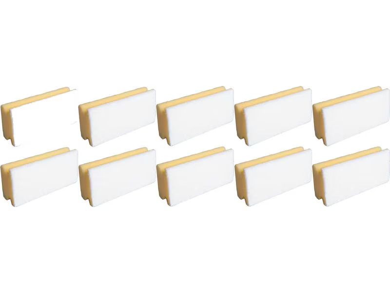 Edi Baur Schwamm Basic 10 Stück, Gelb/Weiss