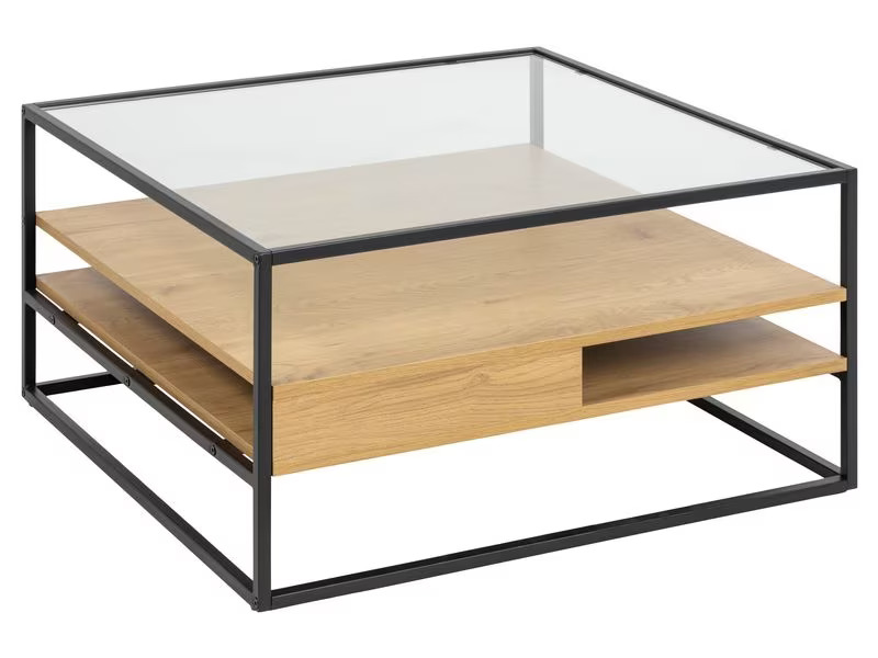 AC Design Couchtisch Randolf 90 cm x 40 cm, Nature/Schwarz
