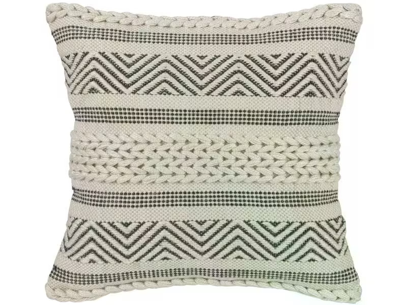 EGLO Leuchten Kissen Melut 45 x 45 cm, Beige/Schwarz