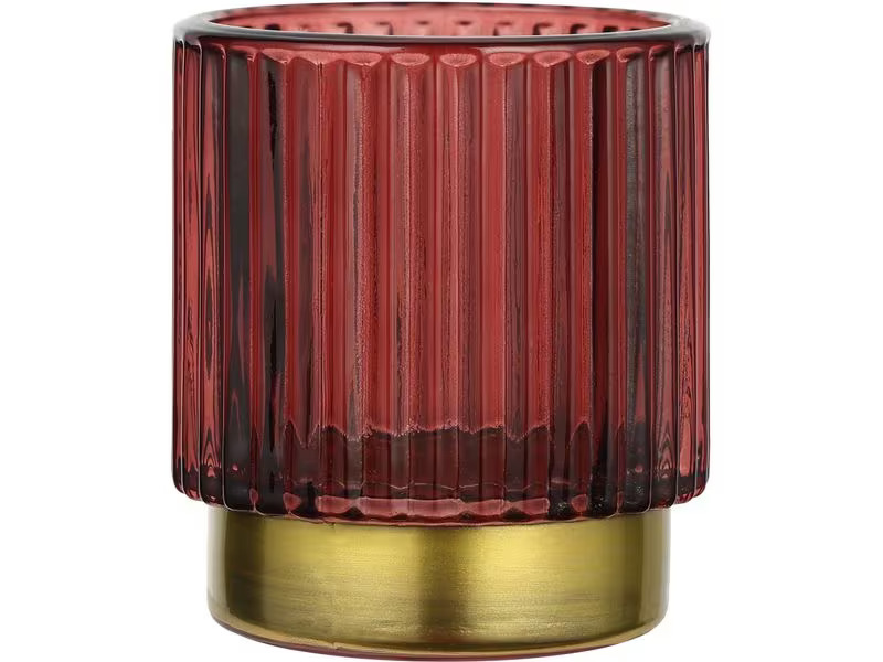 EGLO Leuchten Windlicht Bezamby Gold/Rot
