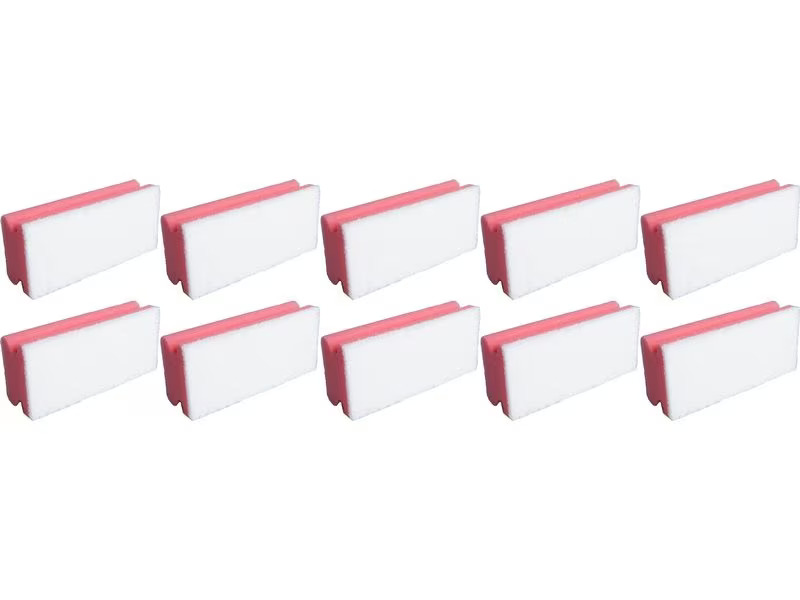 Edi Baur Schwamm Basic 10 Stück, Rot/Weiss