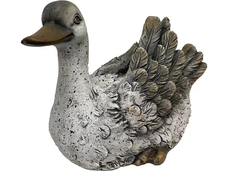 Dameco Dekofigur Ente Grau, 31.8 x 18.7 x 23.5 cm