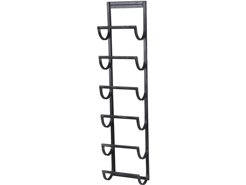 Chic Antique Weinregal Für 6 Flaschen, Schwarz