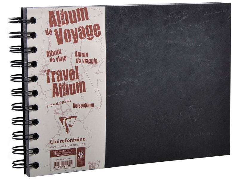 Clairefontaine Fotoalbum AgeBag A5 quer, 40 Blatt, Schwarz